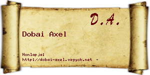 Dobai Axel névjegykártya